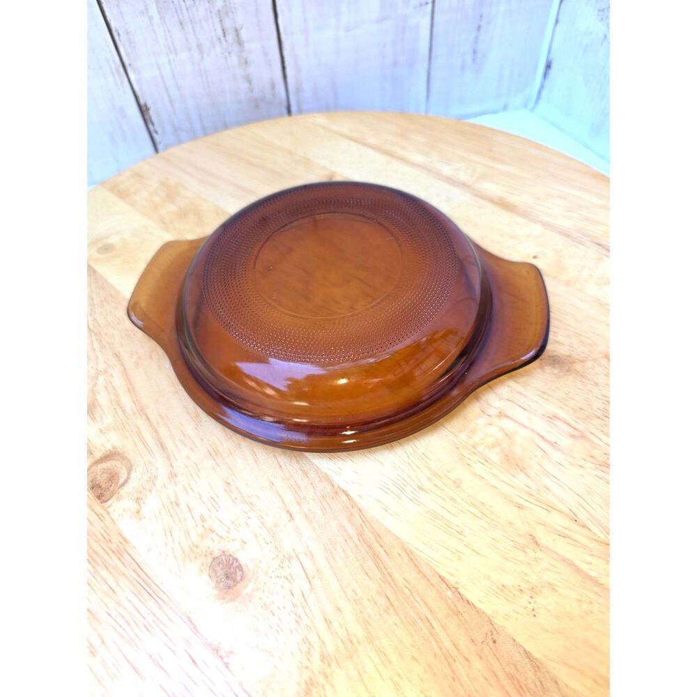 Vintage Fire King Amber brown 12 oz casserole lid replacement 472